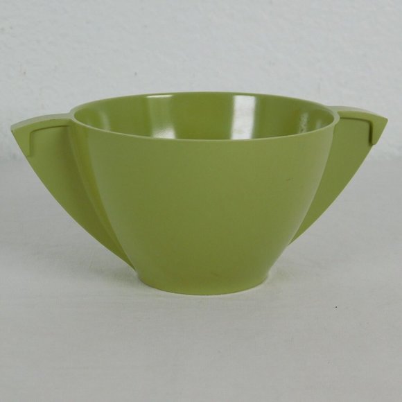 Green Melmac Mallo-Ware Sugar Bowl & Creamer Set Melamine Mallory Vtg 50s NO LID - Picture 4 of 11
